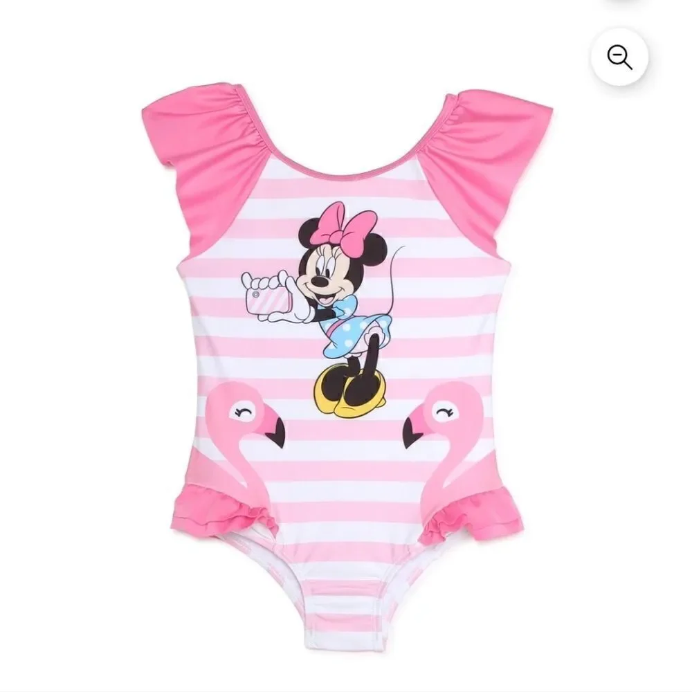 Minnie Mouse Baby and Toddler Girl One-PieceSwimsuit, Size 12M